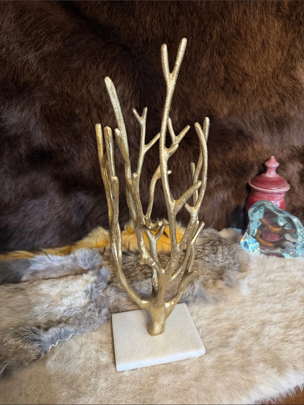 Gold Decorative jewelry tree by west Emory (420)